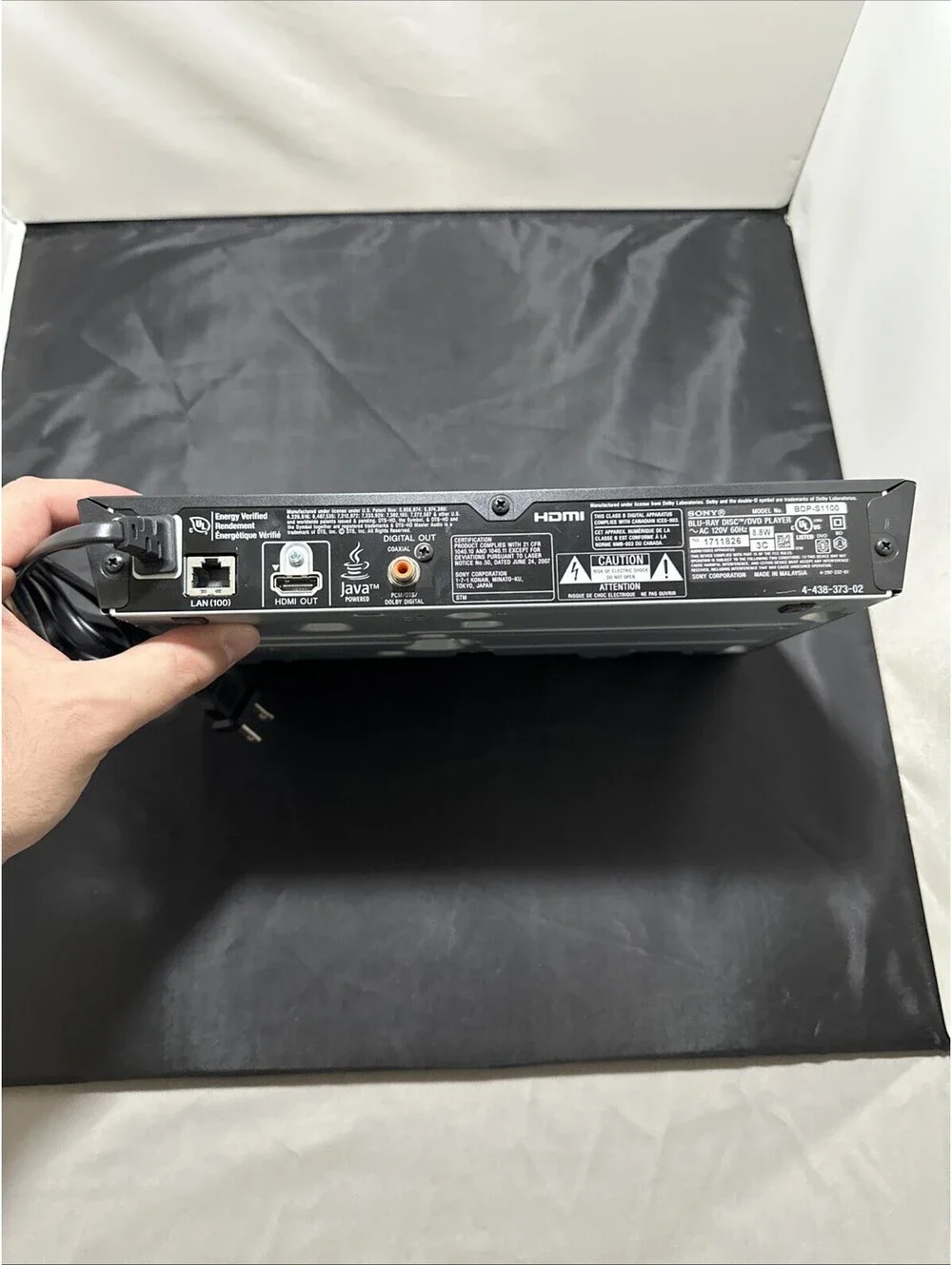 Sony Blu-Ray DVD Player BDP-S1100 TESTED WORKS NO REMOTE